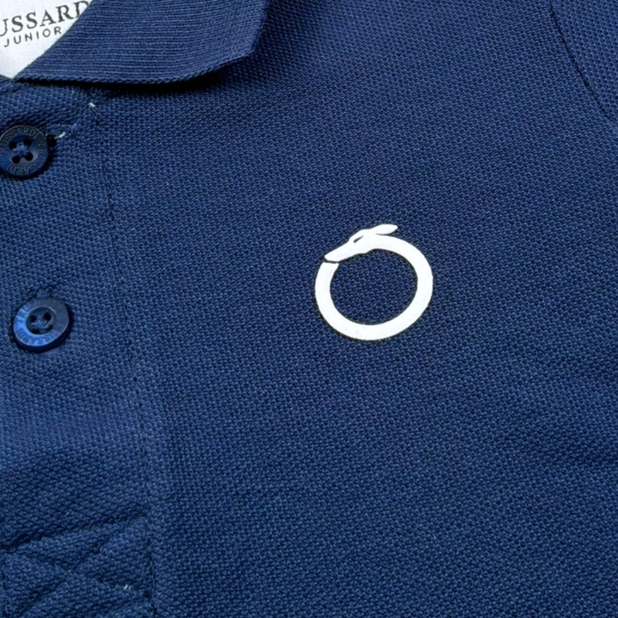 Trussardi Polo Mezza Manica Tinta Unita con Stampa per Neonato TIP23070PO BLU TRUSSARDI 
