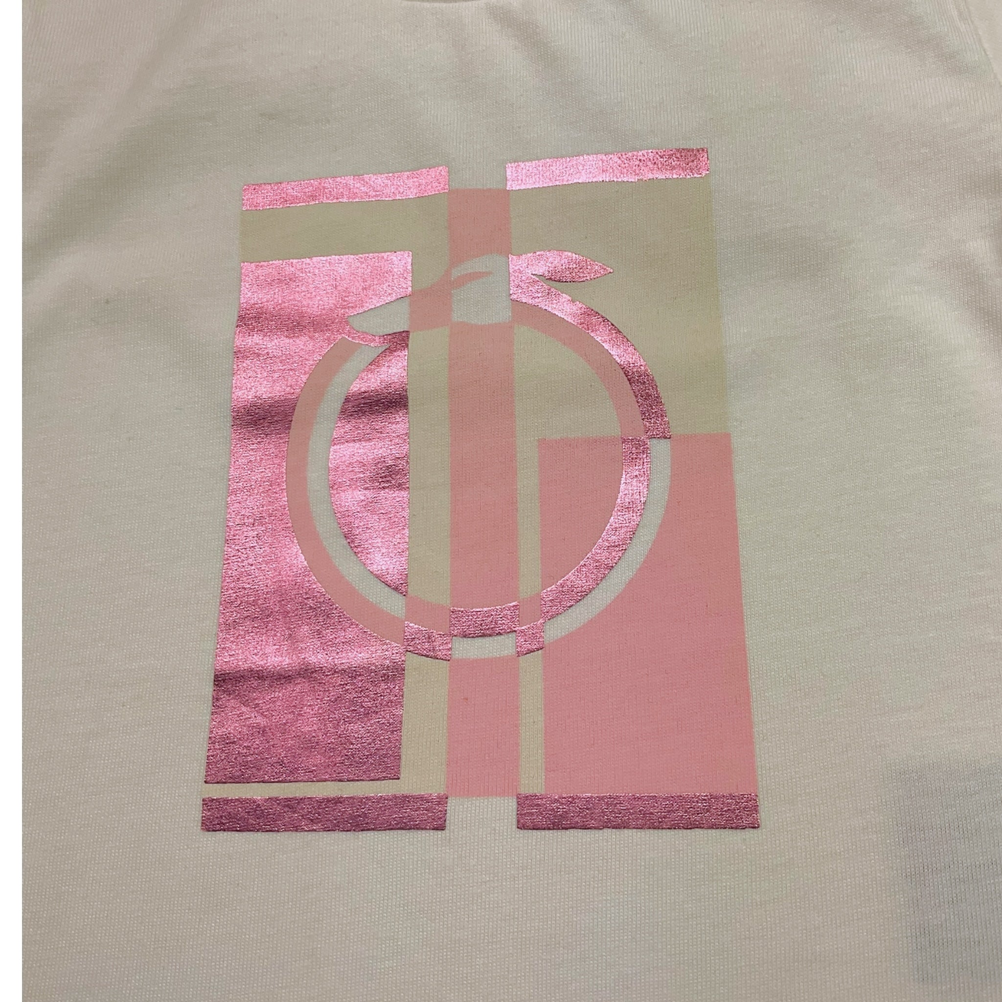 Trussardi T-Shirt Girocollo Tinta Unita con Stampa per Neonata TIP23126TS PANNA TRUSSARDI 