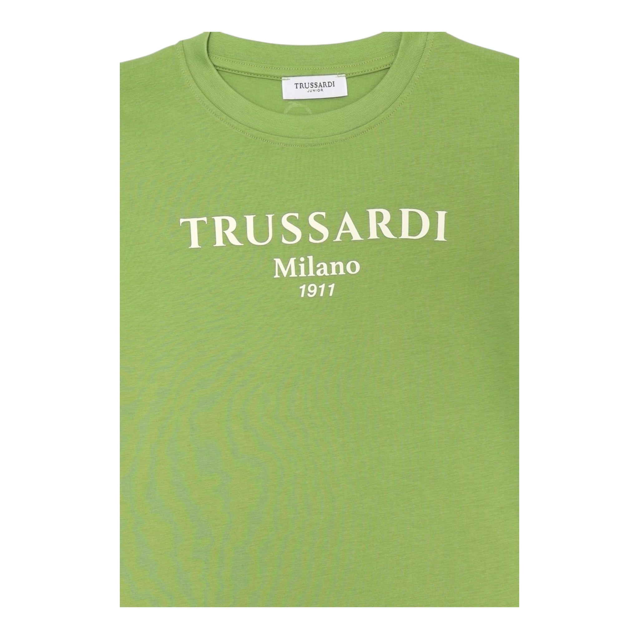 Trussardi T-Shirt Girocollo Tinta Unita con Stampa per Neonato TIP250111TS VERDE TRUSSARDI 