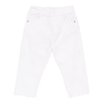 Trussardi Pantalone Tinta Unita con Elastico In Vita per Bambino TIP25060PAXXJ BIANCO TRUSSARDI 