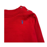 Trussardi Felpa Chiusa Girocollo Tinta Unita con Logo per Neonato TIP26001E ROSSO TRUSSARDI 