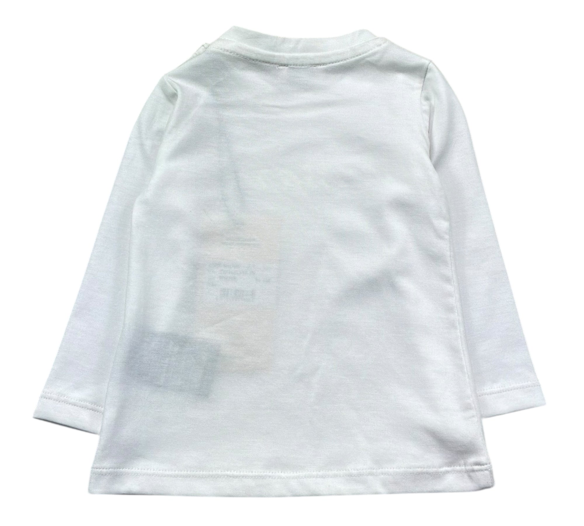 Trussardi Shirt Girocollo Tinta Unita con Logo per Neonata TIP26013TS BIANCO TRUSSARDI 