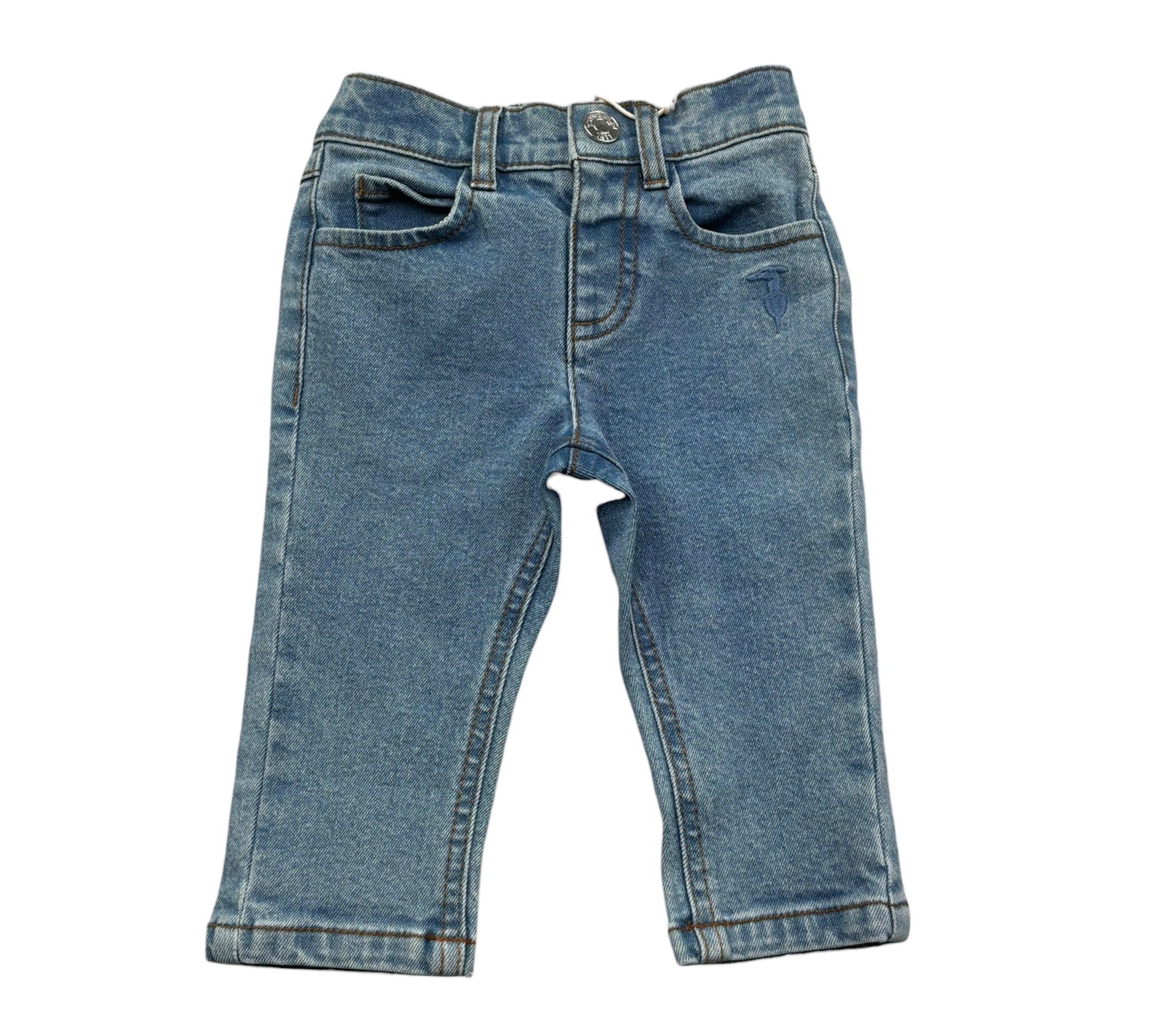 Trussardi Jeans Tinta Unita con Elastico In Vita per Neonato TIP26015JE AZZURRO TRUSSARDI 