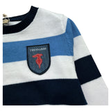 Trussardi Maglia Girocollo Fantasia A Righe per Neonato TIP26029MA BIANCO TRUSSARDI 