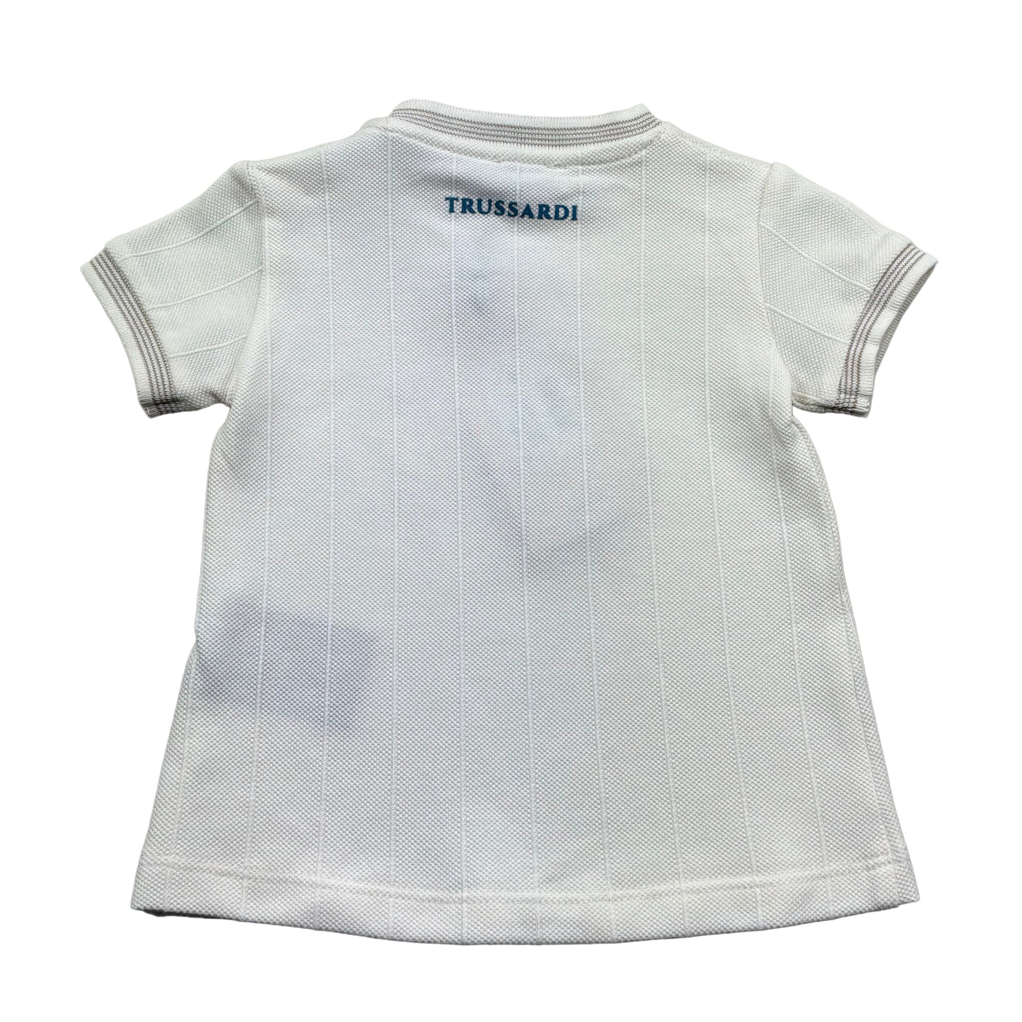 Trussardi T-Shirt Girocollo Tinta Unita con Stampe per Neonato TIP26083TS PANNA TRUSSARDI 