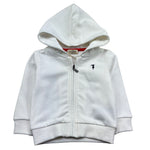Trussardi Felpa con Zip E Cappuccio Tinta Unita con Logo per Neonato TIP26090FE BIANCO TRUSSARDI 