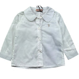 Trussardi Camicia Manica Lunga Tinta Unita con Logo per Neonata TIP26127CA BIANCO TRUSSARDI 