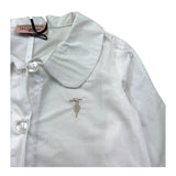 Trussardi Camicia Manica Lunga Tinta Unita con Logo per Neonata TIP26127CA BIANCO TRUSSARDI 
