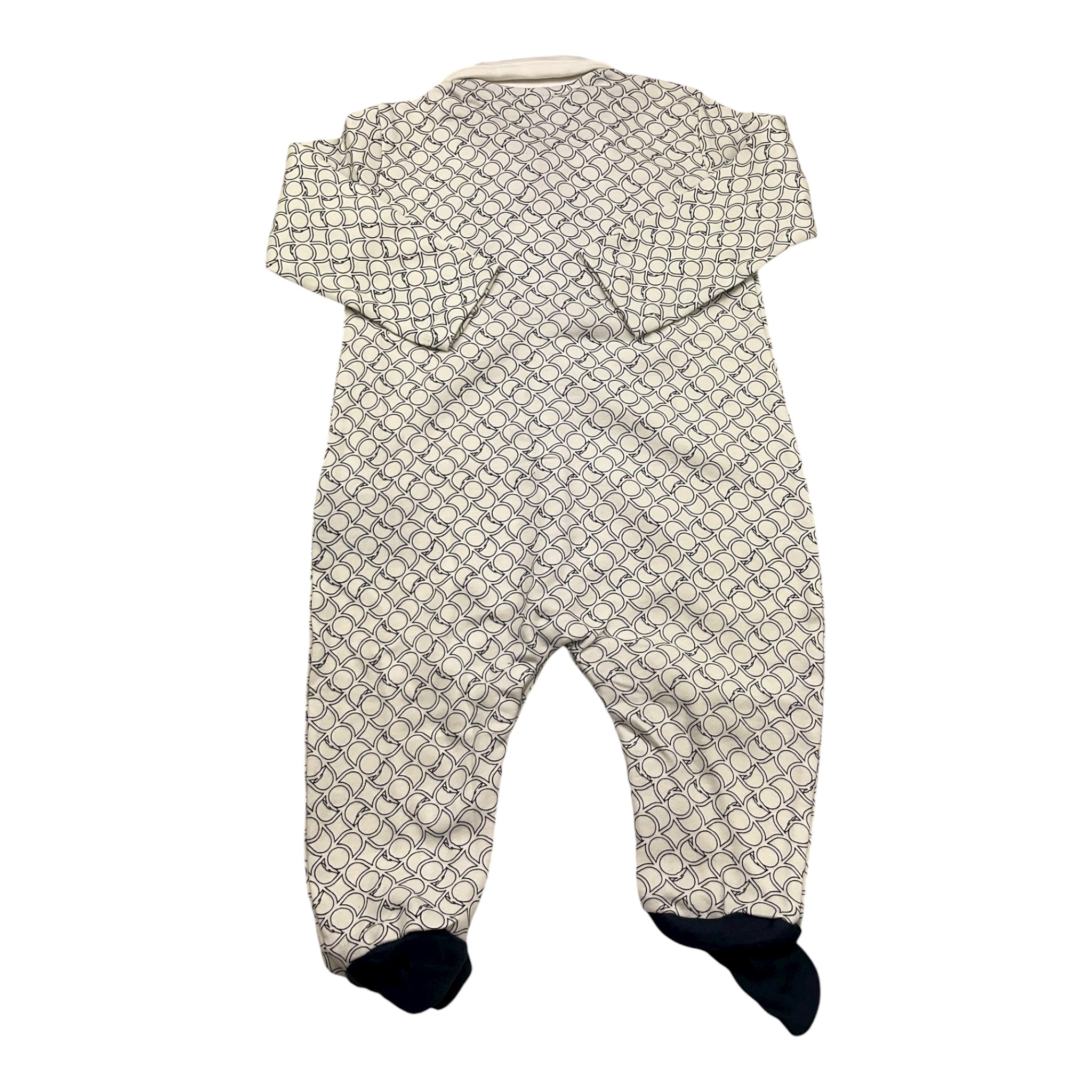 Trussardi Tutina Manica Lunga Stampa Fantasia per Neonato TLA23001TU BIANCO TRUSSARDI 