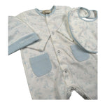 Trussardi Set 3 Pezzi Tutina-Cappello-Bvetta per Neonata TLP26003TUA BIANCO/AZZURRO TRUSSARDI 