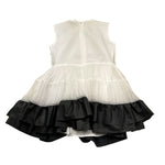 Twinset Abito Giromanica Tinta Unita con Tulle per Bambina 221GJ2QAA BIANCO TWINSET 