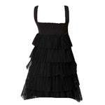 Twinset Abito Tinta Unita Giromanica con Tulle per Bambina 231GJ2A90 NERO TWINSET 
