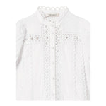 Twinset Abito Mezza Manica Tinta Unita con Trafori per Bambina 251GJ2410 BIANCO TWINSET 