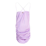 Twinset Abito Tinta Unita A Bretelle per Bambina 251GJ2450X LILLA TWINSET 