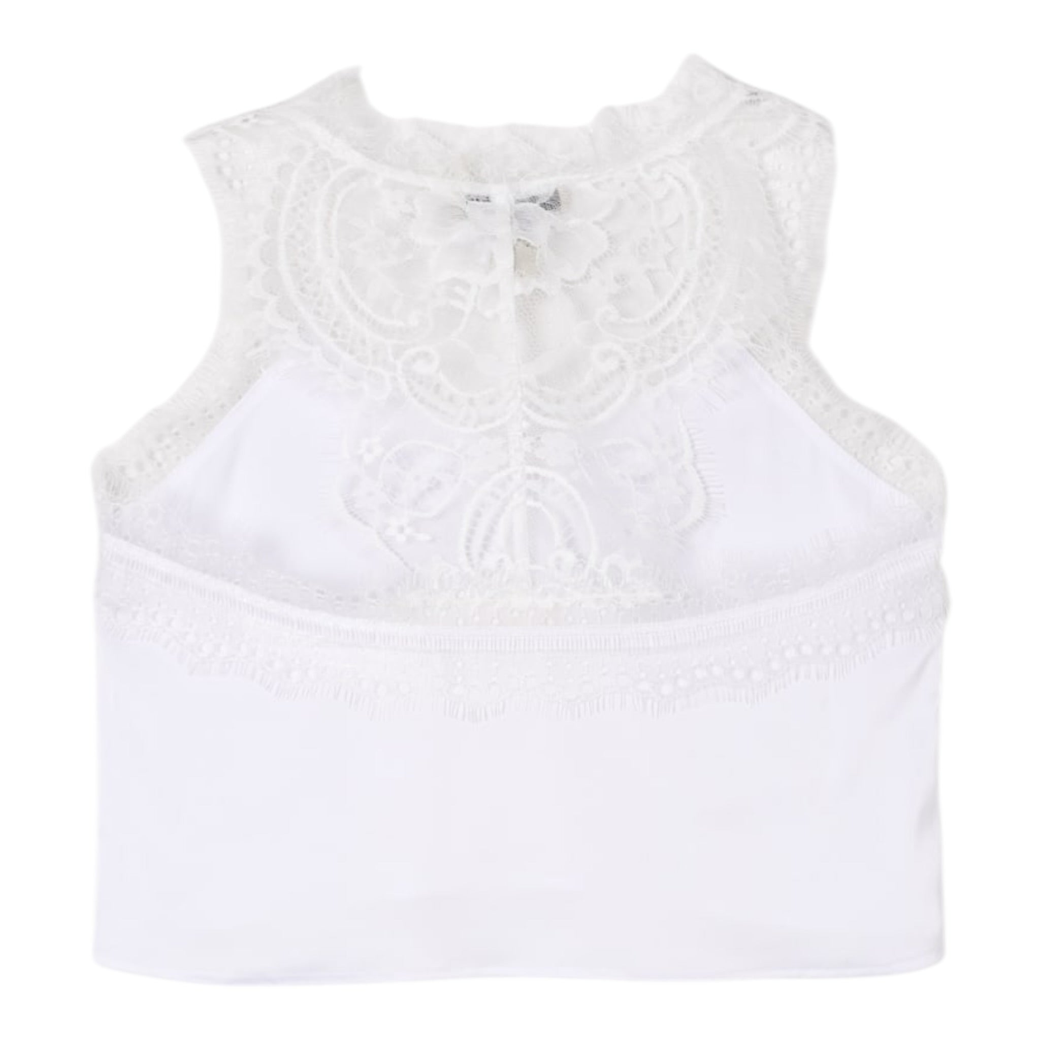 Twinset Top Tinta Unita con Ricami per Bambina 251GJ2454 BIANCO TWINSET 