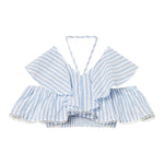 Twinset Top Bicolore con Fantasia A Righe per Bambina 251GJ2471X BIANCO TWINSET 