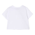 Twinset T-Shirt Girocollo Tinta Unita con Stampa per Bambina 251GJ2484X BIANCO TWINSET 