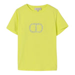 Twinset T-Shirt Girocollo Tinta Unita con Stampa per Bambina 251GJ2485JX GIALLO TWINSET 