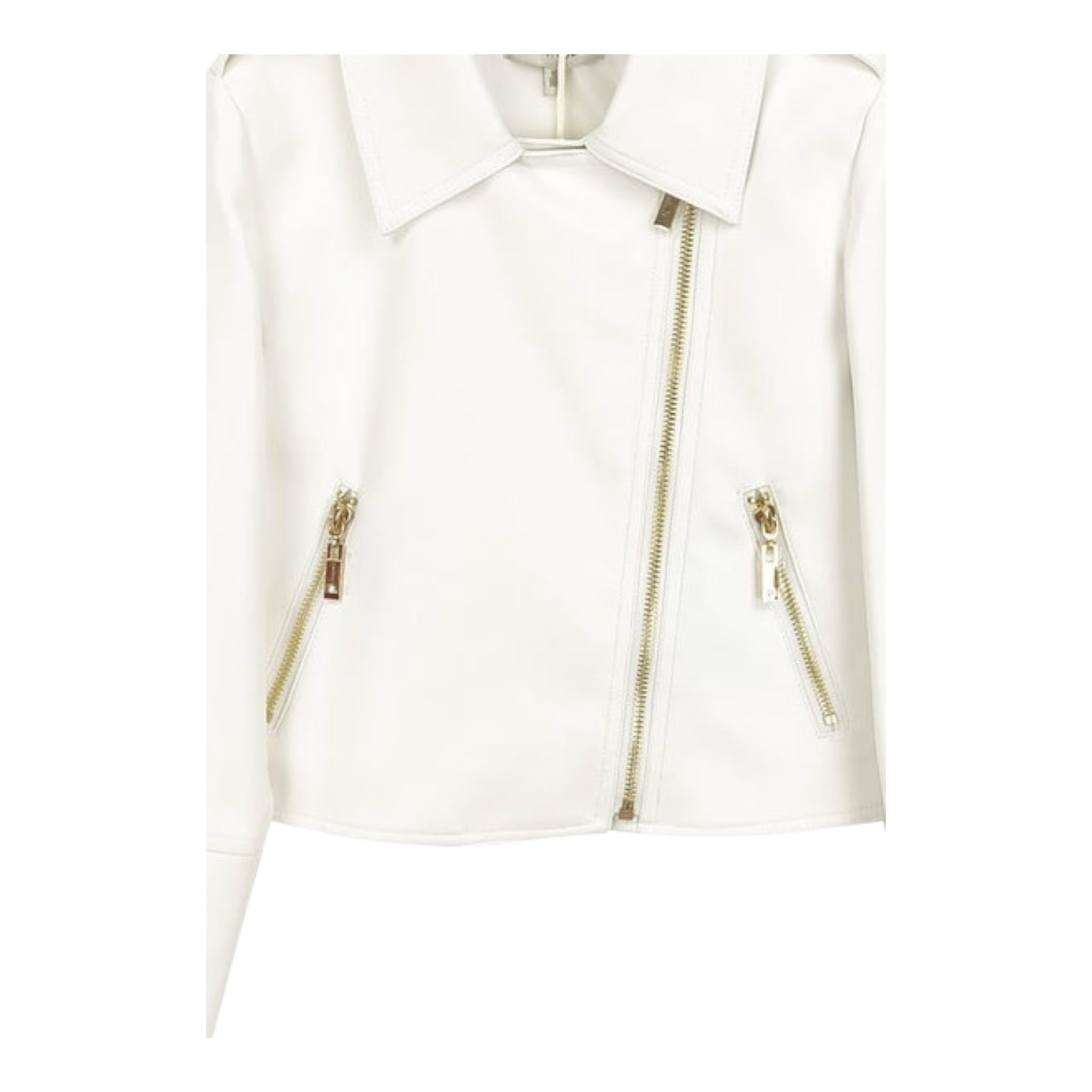 Twinset Giubbino In Ecopelle Tinta Unita con Zip per Bambina 251GJ2561X BIANCO TWINSET 
