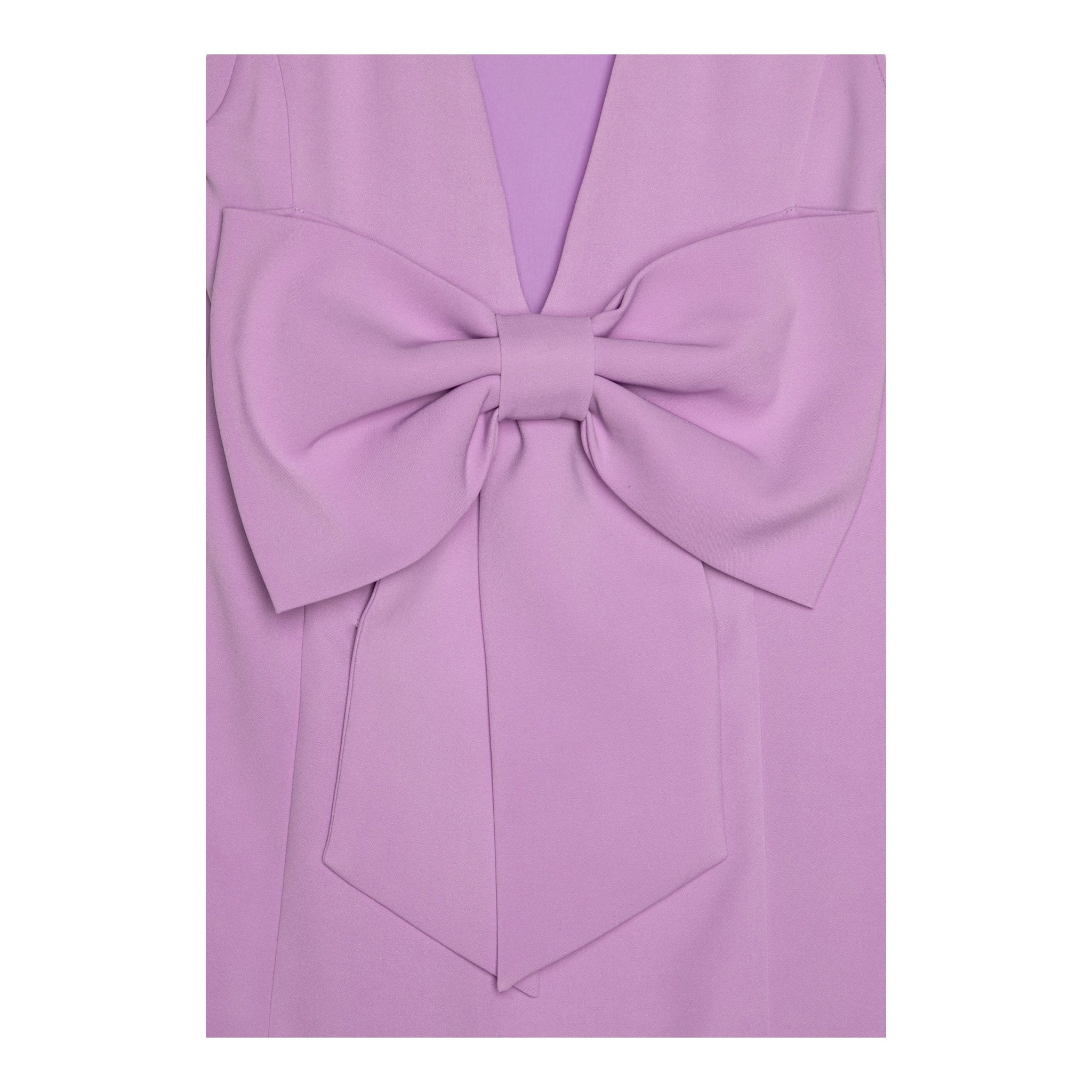 Twinset Abito Mezza Manica Tinta Unita con Fiocco per Bambina 251GJ2QN9 LILLA TWINSET 