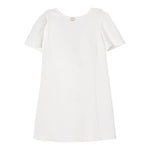 Twinset Abito Mezza Manica Tinta Unita con Fiocco per Bambina 251GJ2QN9X BIANCO TWINSET 