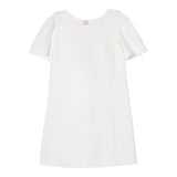 Twinset Abito Mezza Manica Tinta Unita con Fiocco per Bambina 251GJ2QN9X BIANCO TWINSET 