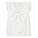 Twinset Abito Mezza Manica Tinta Unita con Fiocco per Bambina 251GJ2QN9X BIANCO TWINSET 