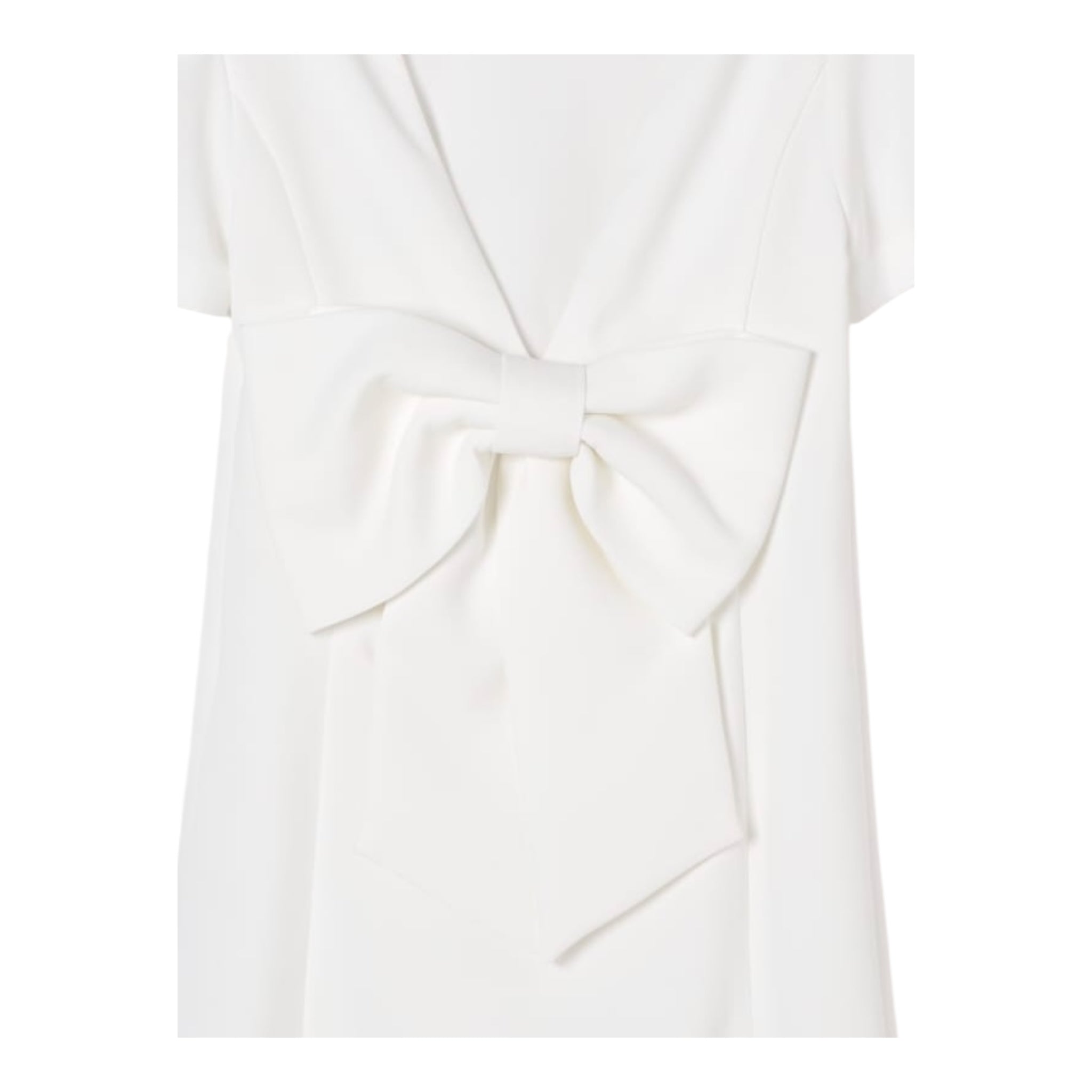 Twinset Abito Mezza Manica Tinta Unita con Fiocco per Bambina 251GJ2QN9X BIANCO TWINSET 
