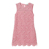 Twinset Abito Giromanica Tinta Unita Traforato per Bambina 251GJ2QR3 ROSA TWINSET 