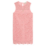 Twinset Abito Giromanica tinta unita Traforato Rosa per Bambina 251GJ2QR3X ROSA TWINSET 