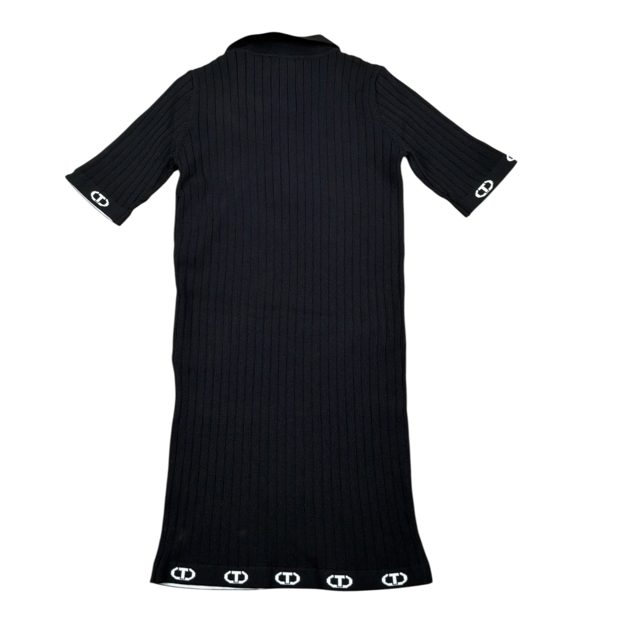 Twinset Abito Mezza Manica Tinta Unita con Zip E Colletto per Bambina 251GJ3401X NERO TWINSET 