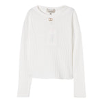 Twinset Maglia Tinta Unita con Logo per Bambina 251GJ3402 PANNA TWINSET 