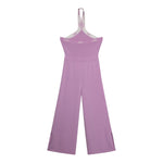 Twinset Tuta Intera Tinta Unita con Logo per Bambina 251GJ3QW1X LILLA TWINSET 