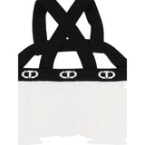 Twinset Top Bicolore con Logo per Bambina 251GJ3QW2 BIANCO/NERO TWINSET 