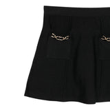 Twinset Gonna Tinta Unita con Elastico In Vita per Bambina 251GJ3QW3X NERO TWINSET 