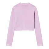 Twinset Cardigan Tinta Unita con Bottoni In Contrasto per Bambina 251GJ3QW4 LILLA TWINSET 