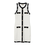 Twinset Abito Bicolore Giromanica con Logo per Bambina 251GJ3QW5 BIANCO TWINSET 