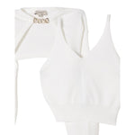 Twinset Set Top-Maglia Tinta Unita per Bambina 251GJ3QW6 PANNA TWINSET 