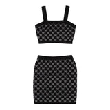 Twinset Completo 2 Pezzi Top-Gonna Tinta Unita per Bambina 251GJ3QX4X NERO TWINSET 