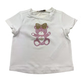 Twinset T-Shirt Girocollo Tinta Unita con Stampa per Neonata GJ2488 BIANCO TWINSET 