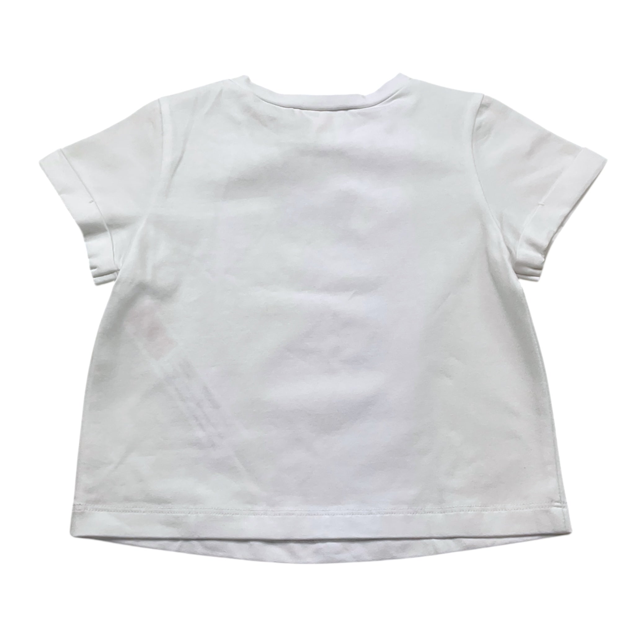 Twinset T-Shirt Girocollo Tinta Unita con Stampa per Neonata GJ2488 BIANCO/GIALLO TWINSET 