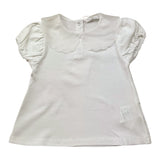 U+È T-Shirt Tinta Unita con Colletto per Bambina UE1773 BIANCO U+è 