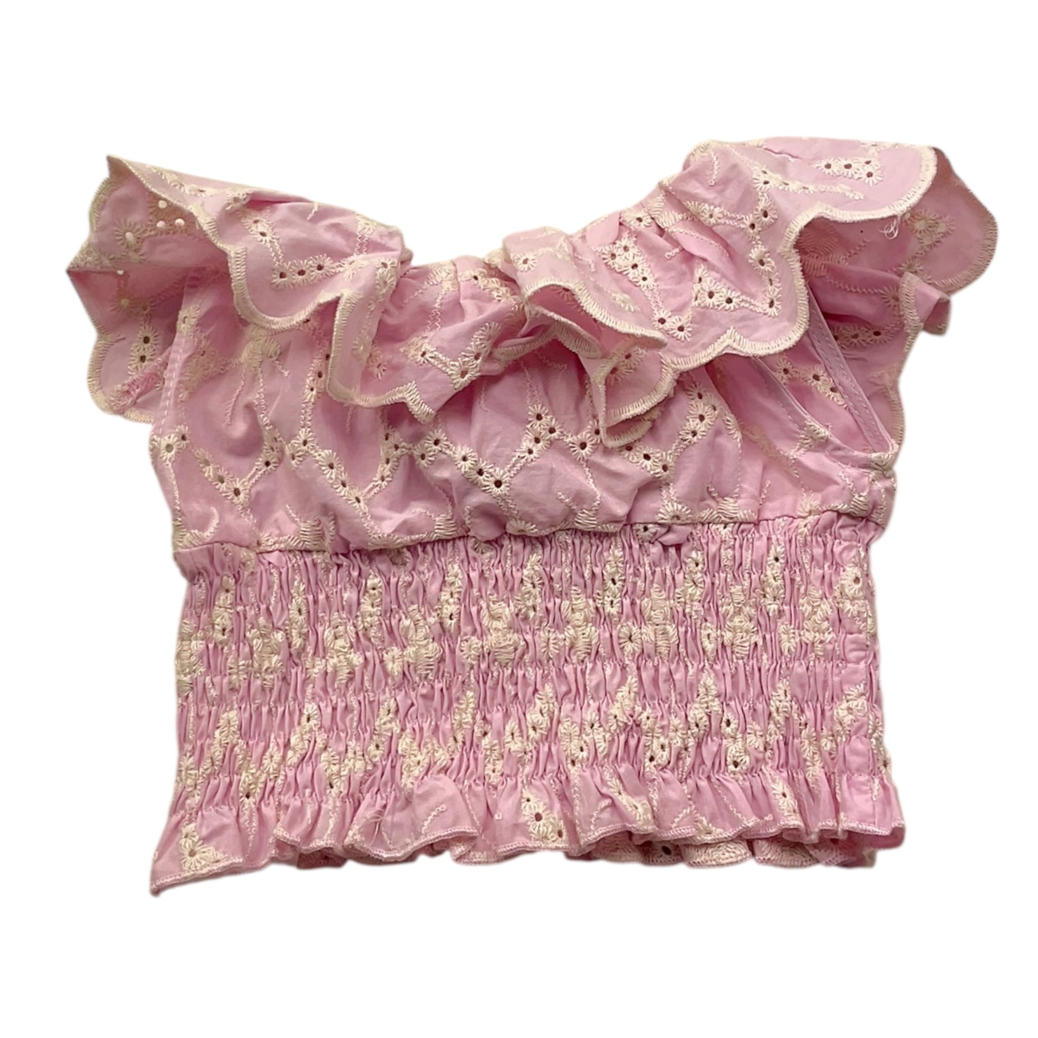 U+È Top Tinta Unita Traforato per Neonata UE1783 ROSA U+è 