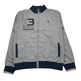 U.S. Polo Assn Felpa con Zip tinta unita con Profili In Contrasto Grigio per Bambino 58752602 GRIGIO U.S. POLO ASSN 
