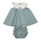 Valentina Bebes Set Abito-Coulotte Tinta Unita per Neonata LOVE13N VERDE VALENTINA BEBES 