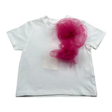 Vicolo T-Shirt Girocollo Tinta Unita con Applicazione per Neonata 3146M00265N BIANCO VICOLO 