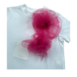 Vicolo T-Shirt Girocollo Tinta Unita con Applicazione per Neonata 3146M00265N BIANCO VICOLO 