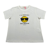 Vicolo T-Shirt Girocollo tinta unita con Stampa Panna per Bambina 3146M0753 PANNA VICOLO 