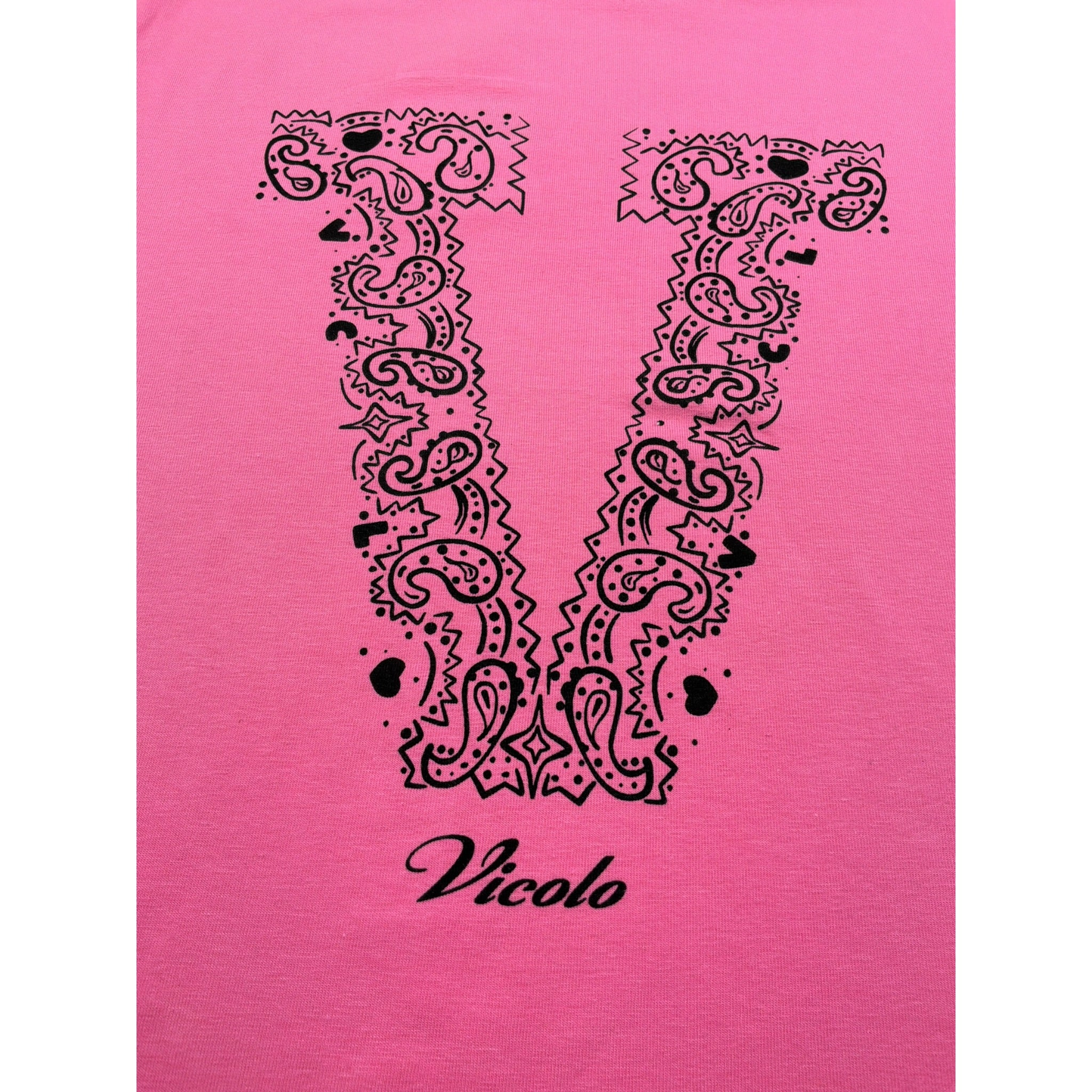 Vicolo T-Shirt Girocollo tinta unita con Stampa Rosa per Bambina 3146M0817 ROSA VICOLO 