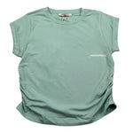 Hinnominate T-Shirt Tinta Unita con Arricci Laterali per Bambina 3646MY00199X VERDE HINNOMINATE 